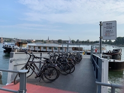Mainz, bike and barge