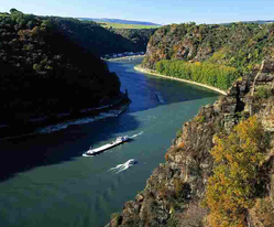 Romantic middle Rhine, Droneview