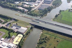 Minden aqueduct drone view
