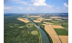 Midland canal drone view