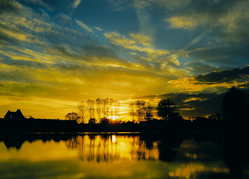 Peene river sunset