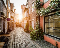 Bremen Schnoorviertel sunset